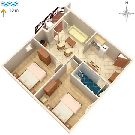 Apartments By The Sea Kraj, Pasman - 3460 Daire